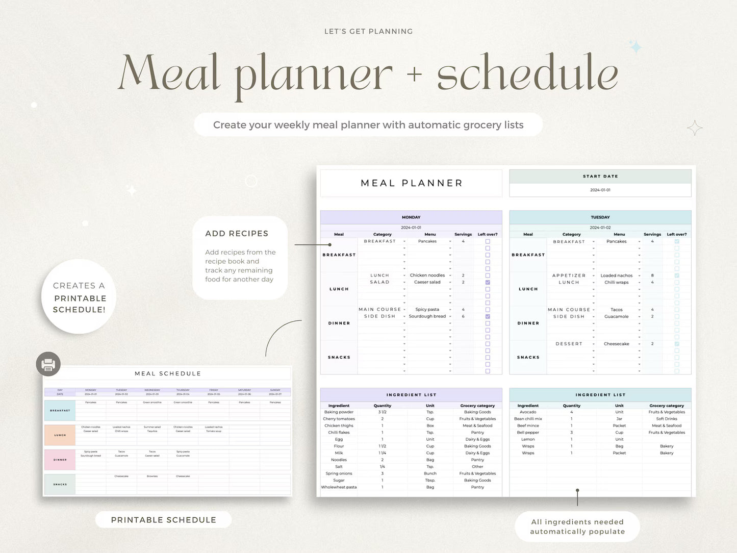 Aesthetic Weight Loss & Wellness Google Sheets Tracker| Daily Meal Planner, Calorie & Macro Log, Exercise Tracker